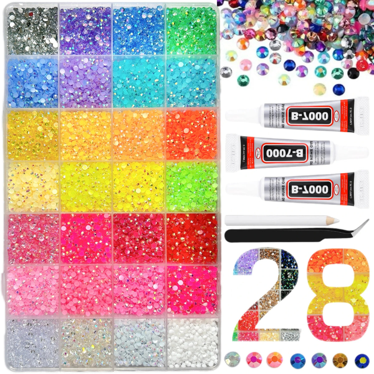 Wellness Chunky Glitter Eyeshadow Palette 28 colour offers