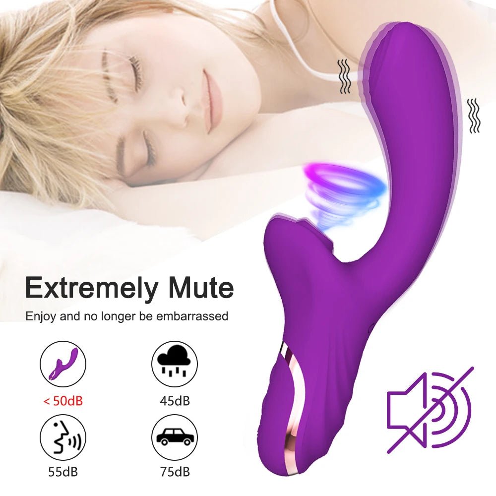 Wellness Clitoral Vibrator picture show the Purple colour vibrator, NO storage box offers, Extremely Mute woman sleeping 