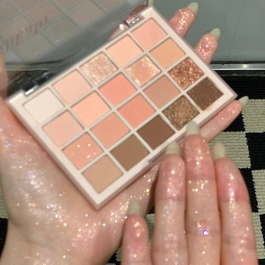 Wellness Collection Makeup 20 Colours Eyeshadow Palette Full Matte Low Saturation Pink Colour