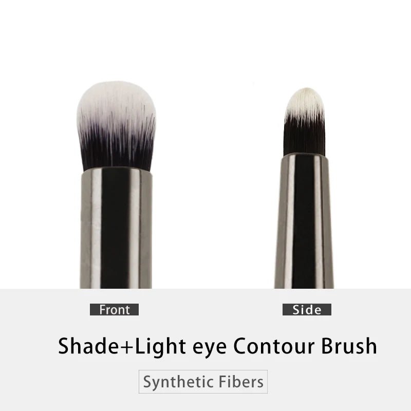 Wellness Double Head Eyeshadow Brush Soft Fibre Shade light eye Contour brush show on side and front view