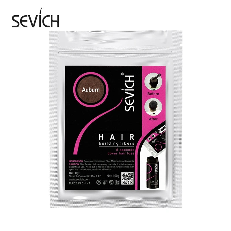 Wellness Hair Fibres Colours Keratin Hair Building Powder Auburn Colour Sachet