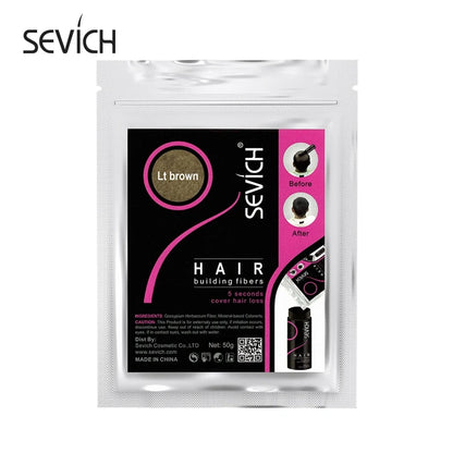 Wellness Hair Fibres Colours Keratin Hair Building Powder Light Brown Colour Sachet