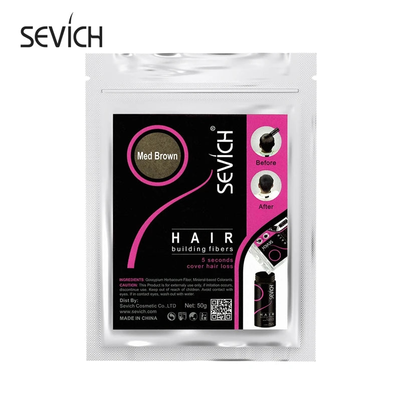 Wellness Hair Fibres Colours Keratin Hair Building Powder Medium Brown Colour Sachet