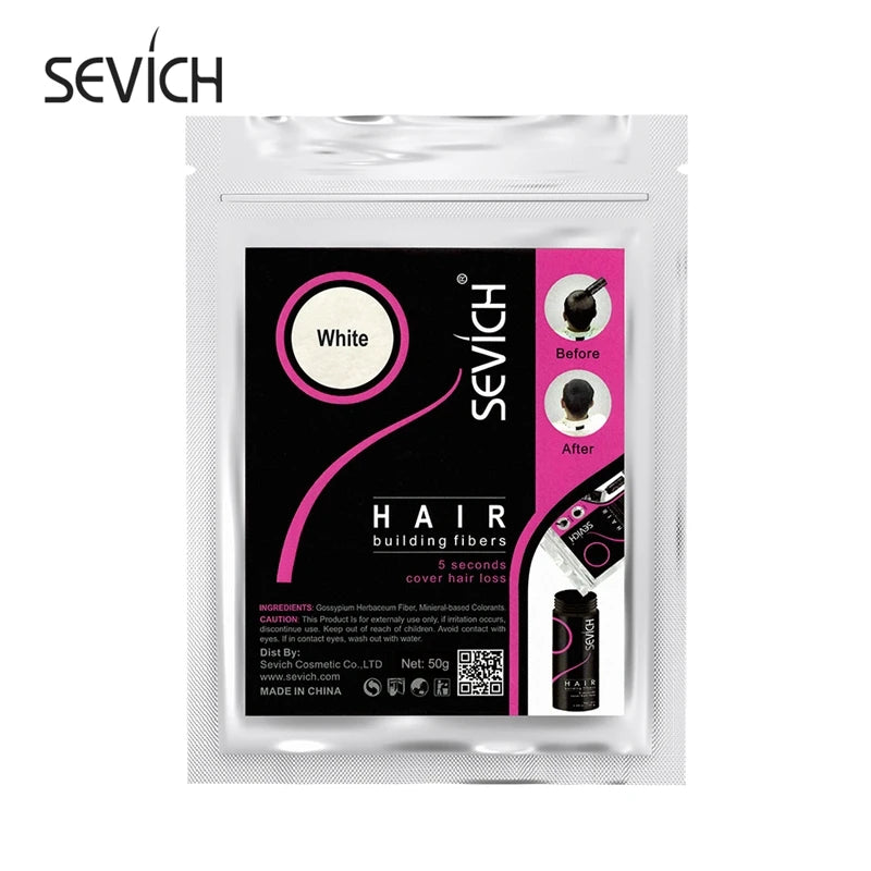 Wellness Hair Fibres Colours Keratin Hair Building Powder White Colour Sachet 