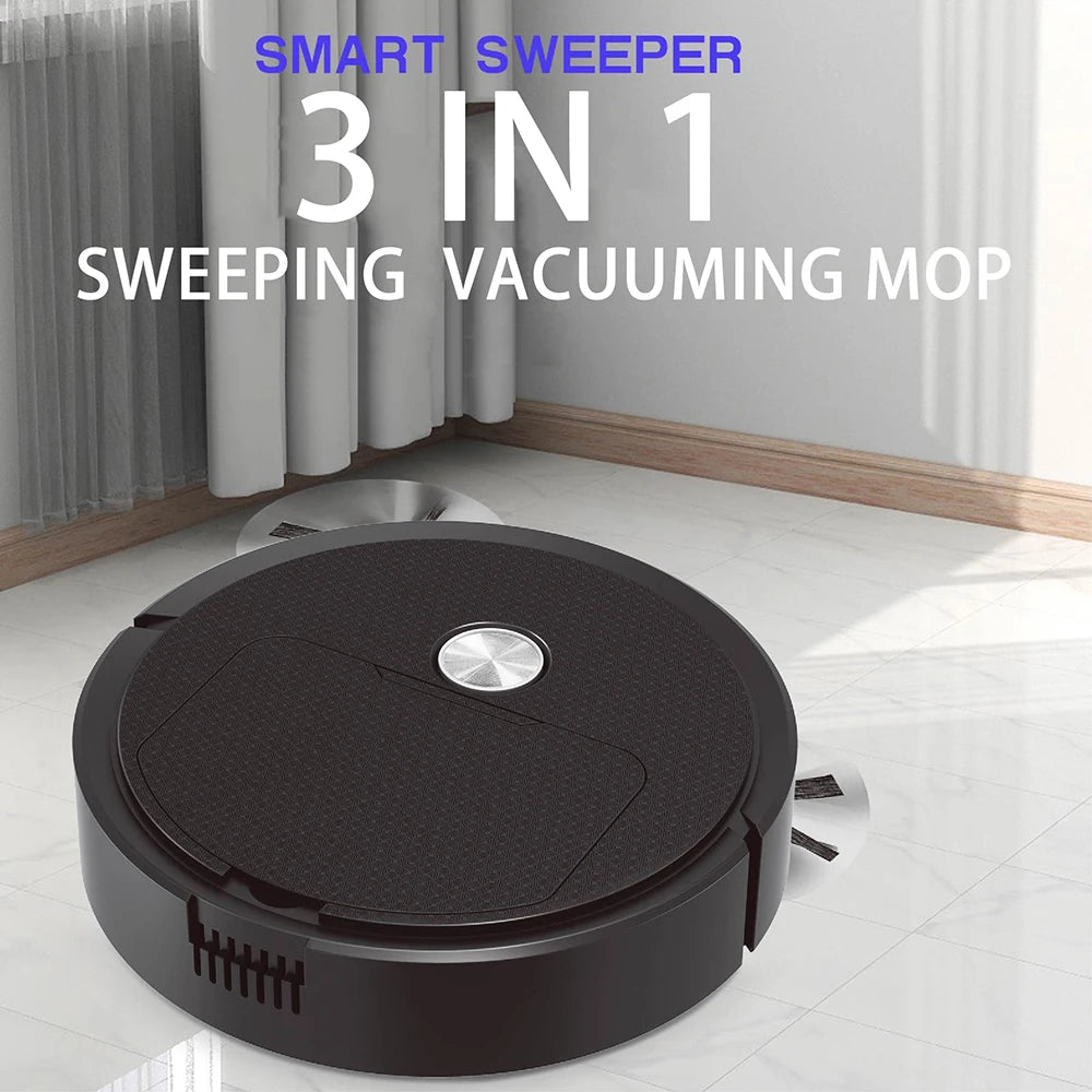 Wellness interior Mini Smart Sweeping Robot – Automatic Floor Cleaner - Black Colour Offers 