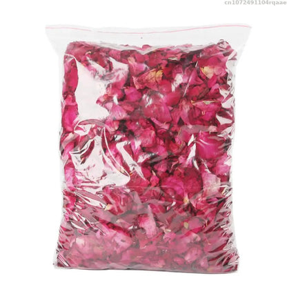 Wellness Natural Dried Rose Petals Red Flower in Storage Bag
