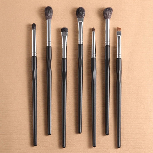 Wellness Natural Eye Makeup Brushes Set (7 pieces) shown 