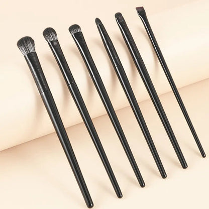 Wellness Natural Eye Makeup Brushes Set (6 pieces) Offers show places on a white wall