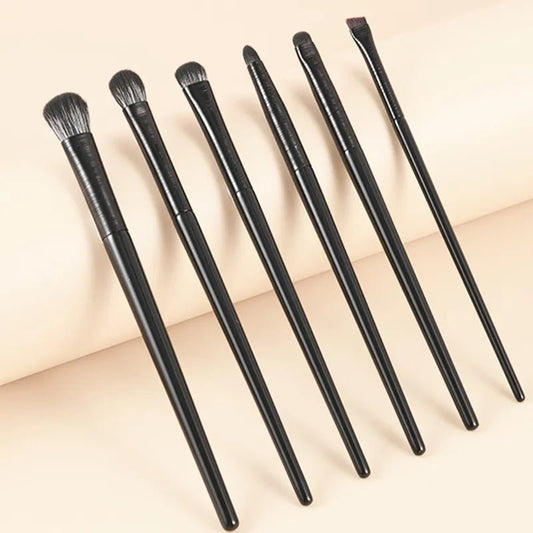Wellness Natural Eye Makeup Brushes Set (6 pieces) Offers show places on a white wall