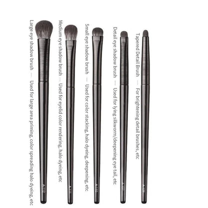 Wellness Natural Eye Makeup Set (5 Pieces) Offers Names of each brush show