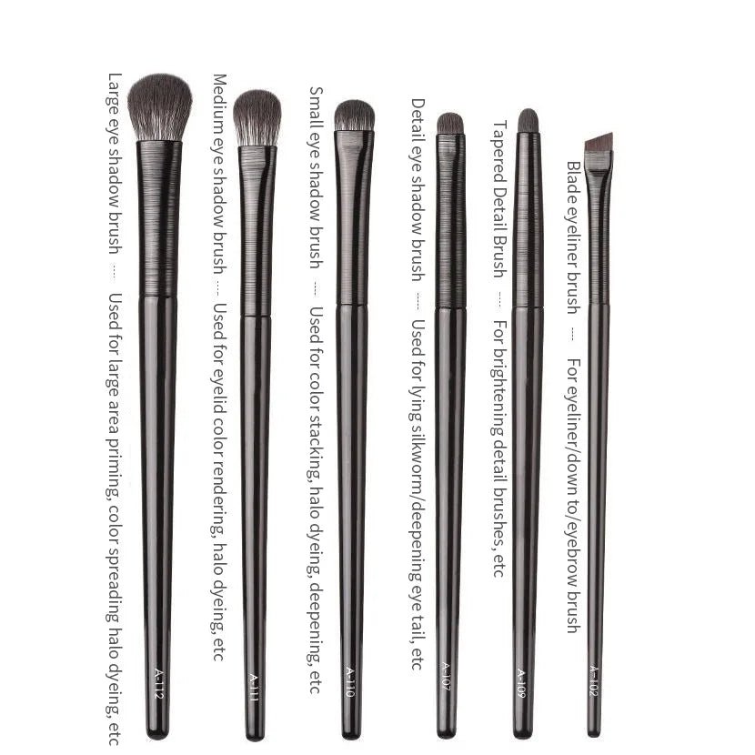 Wellness Natural Eye Makeup Set (6 Pieces) Offers Names of each brush show