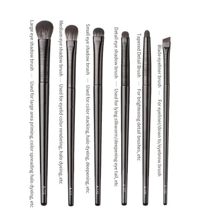Wellness Natural Eye Makeup Set (6 Pieces) Offers Names of each brush show
