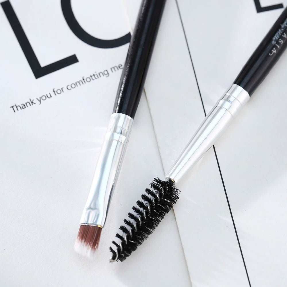 Wellness Professional Double-Ended Eyebrow Brush shown. Picture show 2 Eyebrow Brush End 
