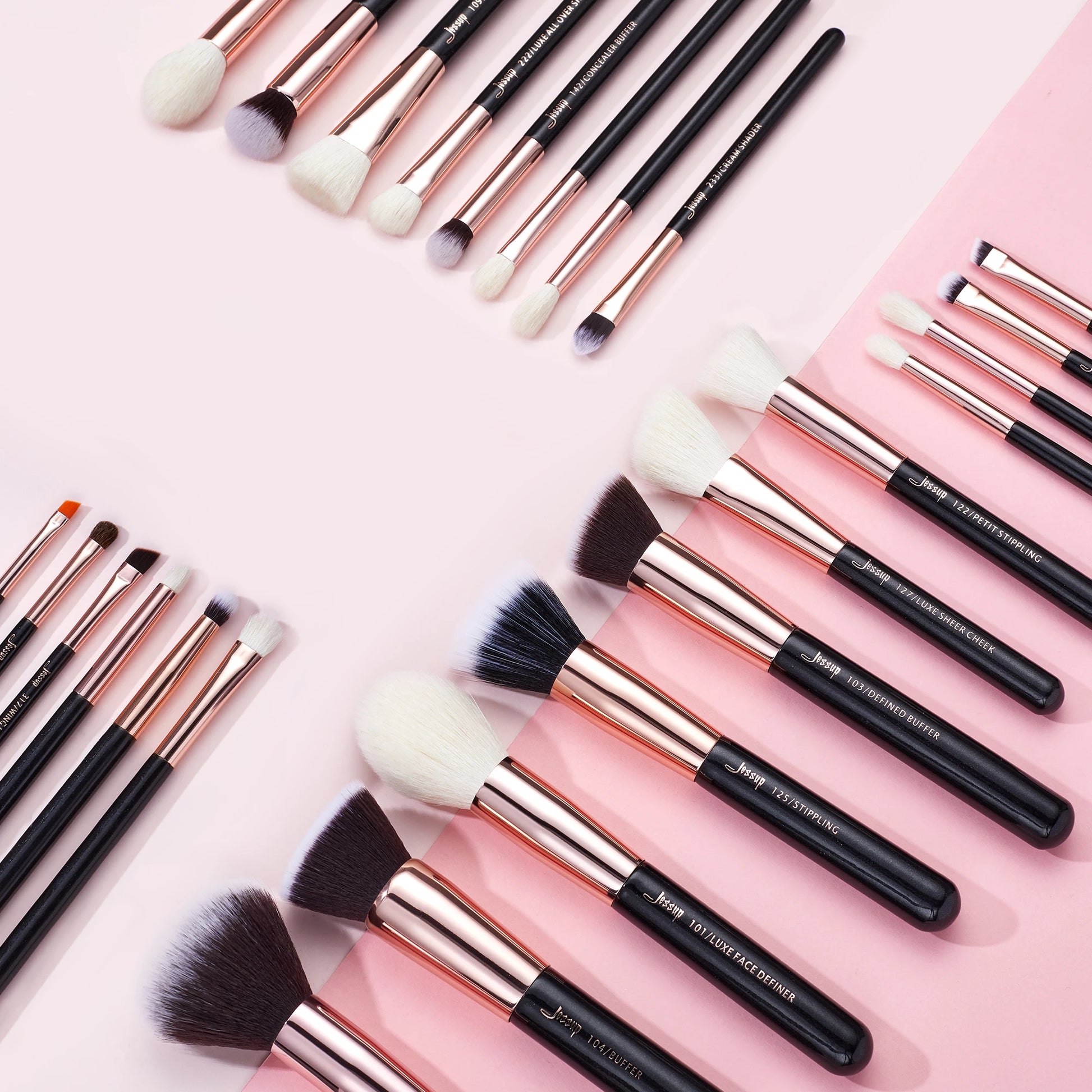 Wellness Professional Makeup Brushes Set (25 pieces) black colour handle offers Other view