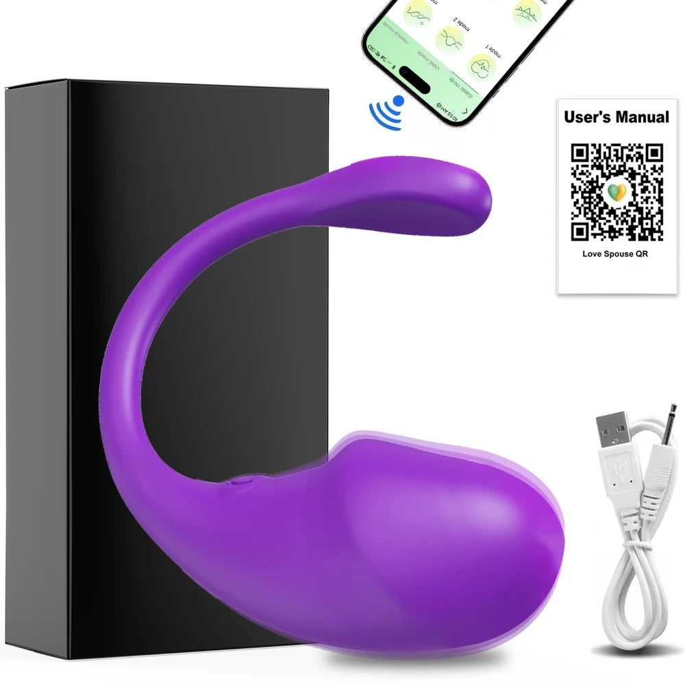 Wellness Sex Toys App Control Egg Vibrators For Women Bluetooth Purple Colour Model A