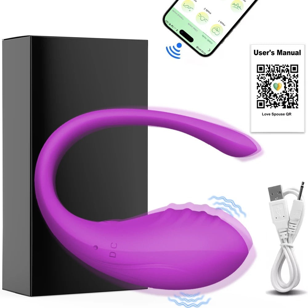 Wellness Sex Toys App Control Egg Vibrators For Women Bluetooth Purple Colour Model B