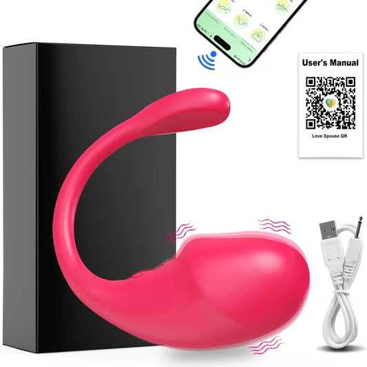 Wellness Sex Toys App Control Egg Vibrators For Women Bluetooth Red Colour Model A