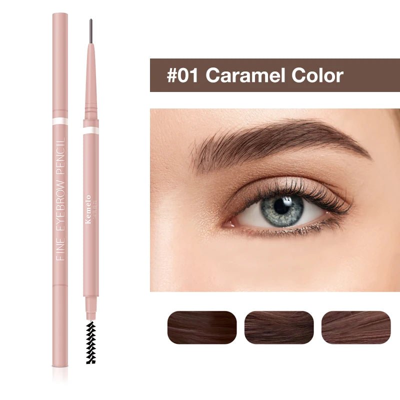 Wellness Ultra Fine Double Ended Eyebrow Professional Pencil 1.5 mm 1 piece offers Caramel Colour Number 1 show and on a lady eye