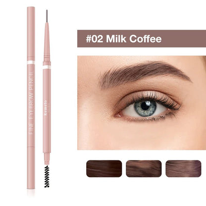 Wellness Ultra Fine Double Ended Eyebrow Professional Pencil 1.5 mm One (1) piece offers Milk Coffee Colour Number 02 show and on a lady eye