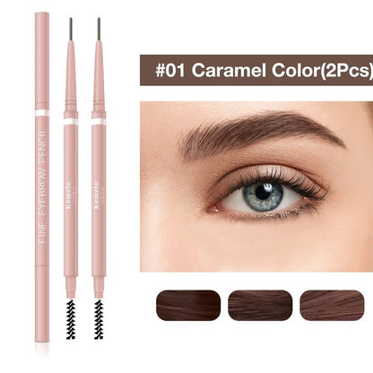 Wellness Ultra Fine Double Ended Eyebrow Professional Pencil 1.5 mm Two (2) pieces offers Caramel Colour Number 1 show and on a lady eye