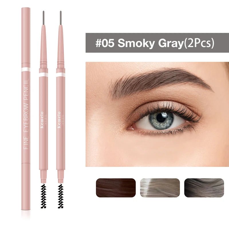 Wellness Ultra Fine Double Ended Eyebrow Professional Pencil 1.5 mm Two (2) pieces offers Smoky Gray Colour Number 05 show and on a lady eye