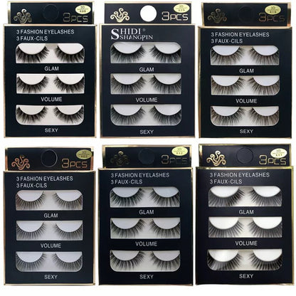 Wellness 3 pairs 20 styles 3D Faux Mink Hair