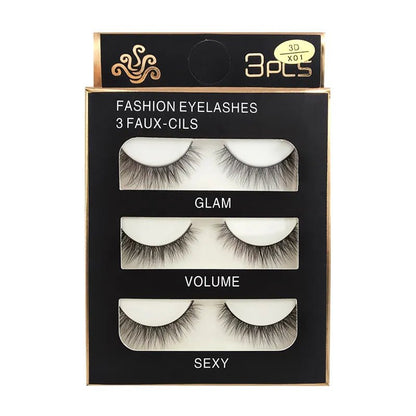 Wellness 3 pairs 20 styles 3D Faux Mink Hair