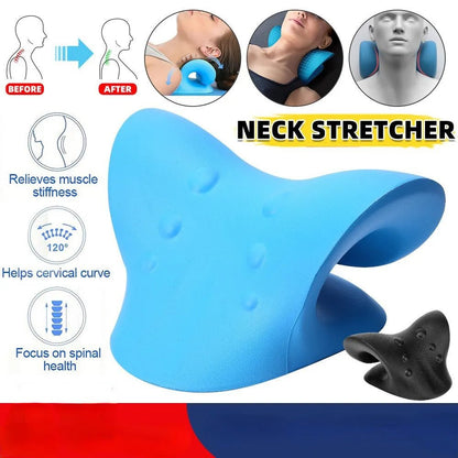 Chiropractic Neck Shoulder Stretcher Relaxation, blue colour