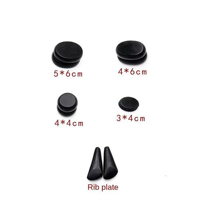 Massage Therapy Basalt Massager Black Stones Set (20 Pieces/Set)