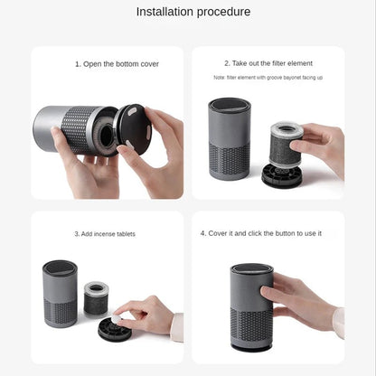 Air Purifier HEPA Filters Home or Car USB Recharging