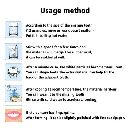 15g/25g Temporary Tooth Repair Kit Teeth