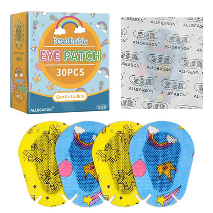 Health care products Kids Eye Patch Sterile Adhesive Bandage 60 pieces (1 box 30 patch show multicolour adhesive bandages, 4 bandages out of the box 1 with an enveloppe cover)