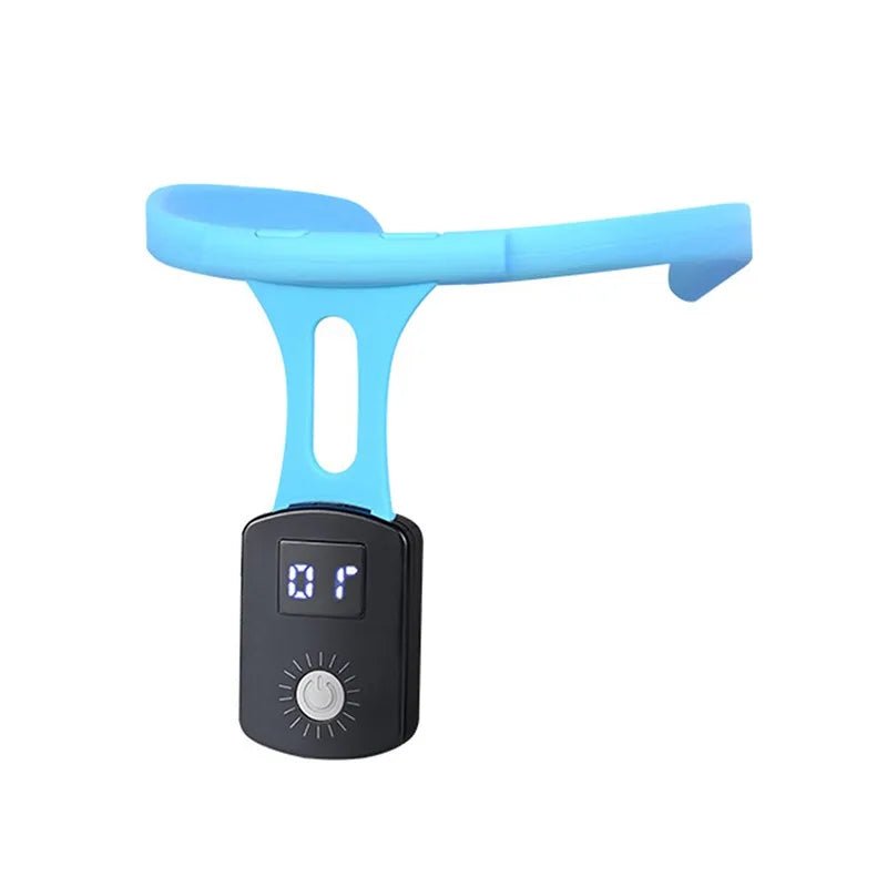 Personal Health Care Portable Ultrasonic Lymphatic Neck Massager Blue Colour