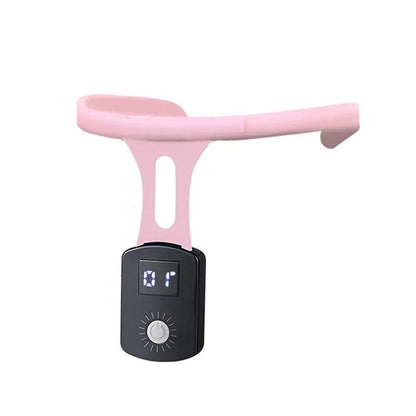 Personal Health Care Portable Ultrasonic Lymphatic Neck Massager Pink Colour