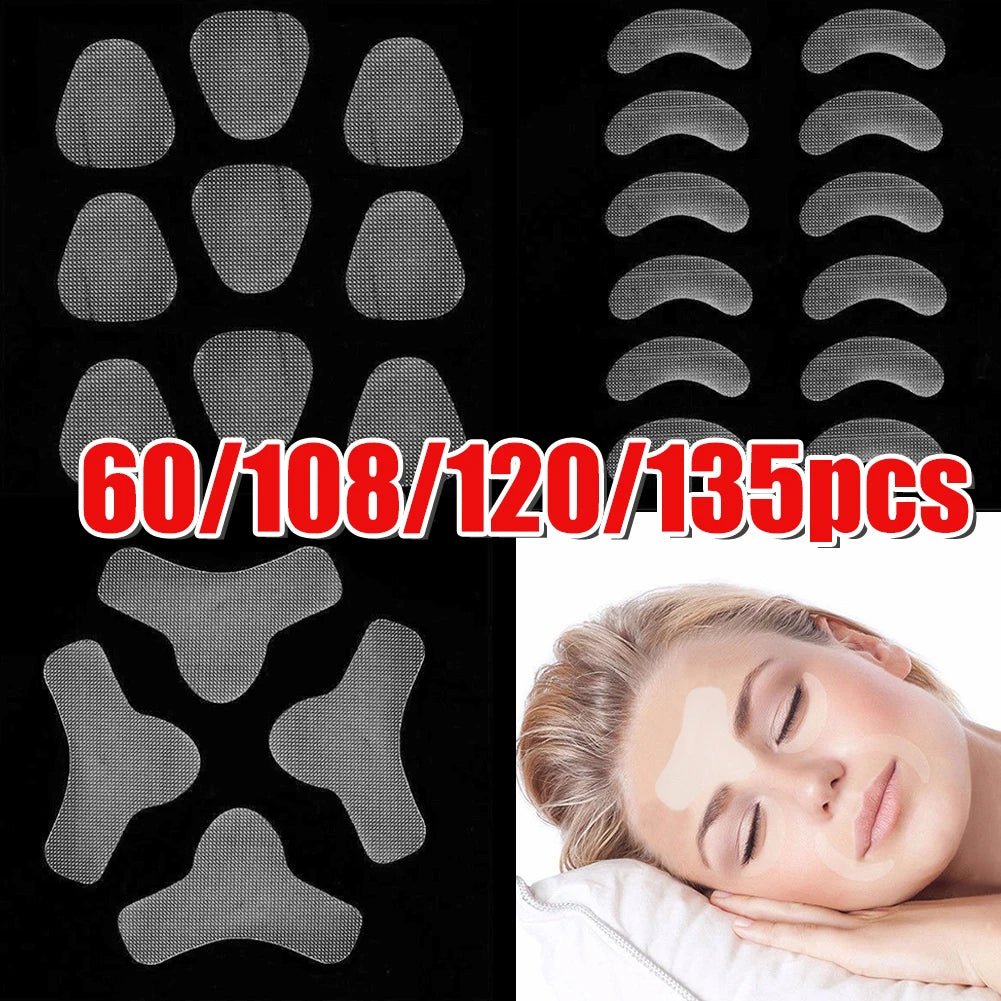 Thin Face Stickers Unisex EVA Anti-wrinkle (12 to 135  pieces) See a lady face sleeping with the product on use.