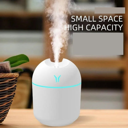 Wellness Mini Air Humidifier Aroma Essential Oil Diffuser 250ml Small Space High Capacity Water particles moisturize