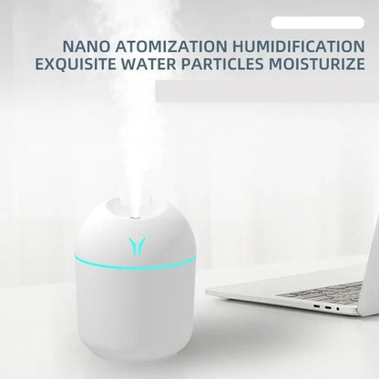 Wellness Mini Air Humidifier Aroma Essential Oil Diffuser 250ml Small Space High Capacity Water particles moisturize